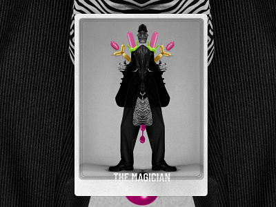 Major Arcana - THE MAGICIAN art collage collageart creative design graphic design illustration modern tarot tarot cards typography