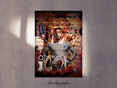 ICO collage dope french rap lit orange paper photoshop poster print rap