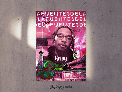 Krisy abstract black black artist collage dope dreadlocks french rap lit music poster rap