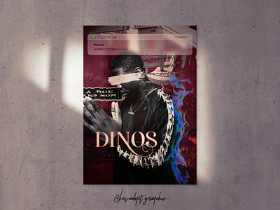 Dinos collage dinos duotone experimental fan art poster rap