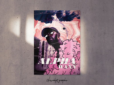 Alpha Wann black collage doflamingo fan art french rap music one piece poster rap