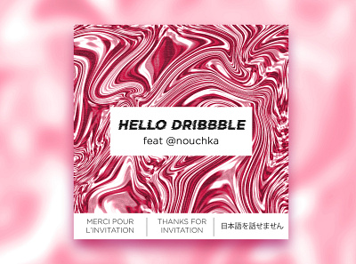 Hello dribbble abstract album cover design hello dribbble illustration thanks