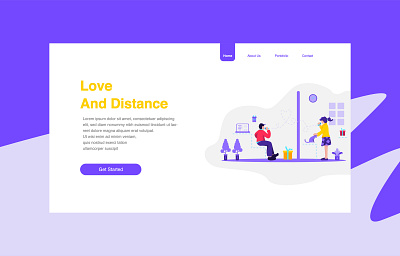 Love And Distance Illustration design flat illustration ui ux vector website