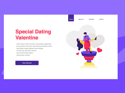 Special Dating Valentine Illustration design flat graphic design illustration ui ux vector web website