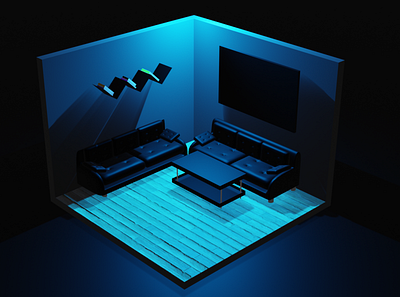 3d room 3d 3d art after effects blender illustration vector