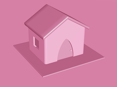 Pink House 3d 3d art 3dillustration blender blender3dart design illustration