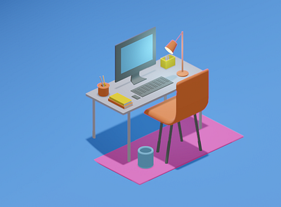 back to work 3d 3d art 3d illustration 3dillustration blender illustration