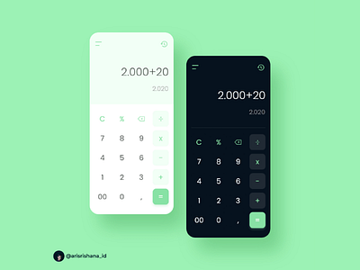 Calculator UI dailyui ui ux uiux mobile app