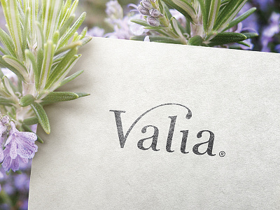 Valia skincare Logo identity logo skincare valia