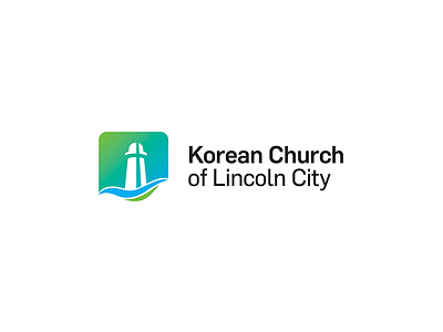 Lincoln City Church Logo church cross lighthouse logo waves