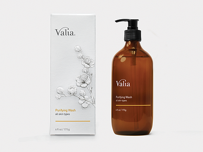 Valia Skincare box cherry blossom cosmetics packaging skincare valia