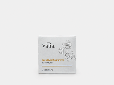 Valia Skincare box cherry blossom clean cosmetics holistic minimal packaging skincare
