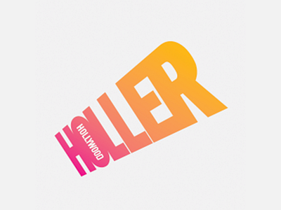 Logo for Hollywood Holler celebrity gossip holler hollywood identity logo shout