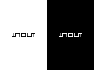 Inout Logo for reciever branding in logo logo design minimal out tech tech logo upsidedown