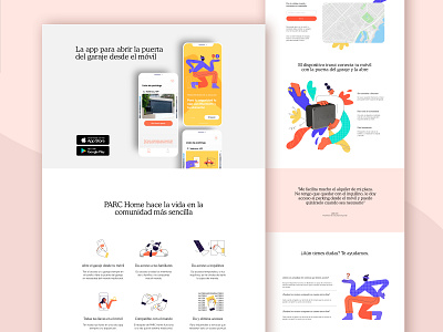 PARC Home - Landing page app app design app store application illustration landing landing page landing page design phone web web design webdesign website