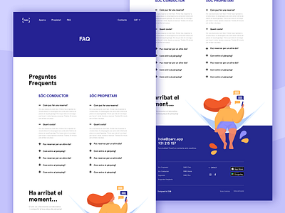 Preguntas Frecuentes - FaQ app design doubts faq faqs frequently asked questions icon illustration minimal parking ux vector web web design website website design