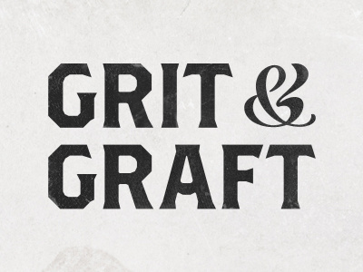 Grit & Graft progression ampersand logo type