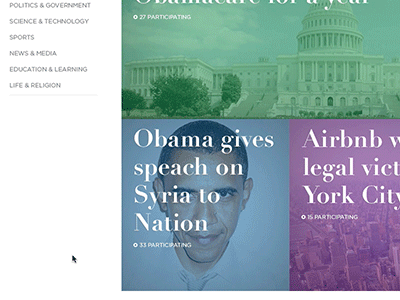 Article Reveal [GIF] animation article gif hover news transition