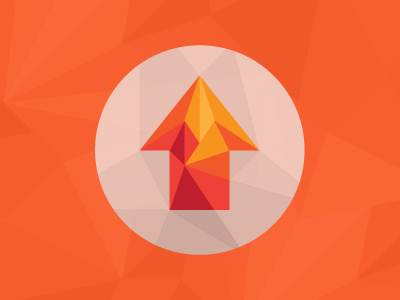 Logo Concept arrow icon identity logo orange