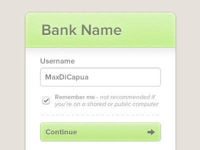 Why so ugly!? bank button form login username