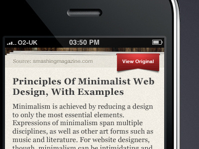 Instapaper UI Re-Design app instapaper iphone paper texture ui