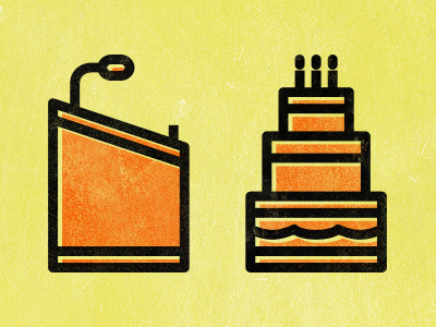 Icon Exploration cake event icon lectern offset