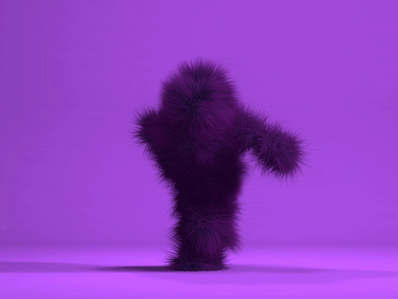 MoCap 001 4d animation c4d cinema dynamic fuzz hair mocap motion capture purple
