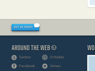 Footer button call to action cta footer gedy united sans