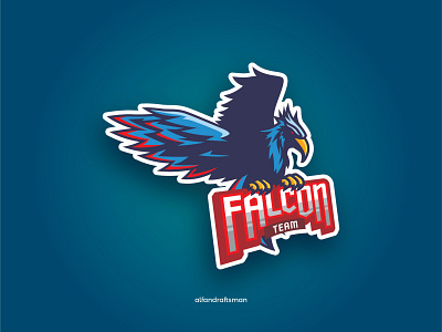 Falcon Team Logo design eagle logo esport flat game graphicdesign illustration logo sports logo vector