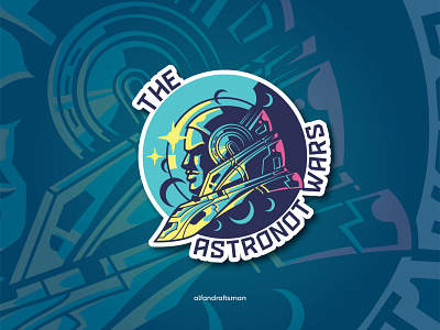 The Astronot Wars Logo astronot branding design eagle logo esport game graphicdesign illustration logo space sports logo vector