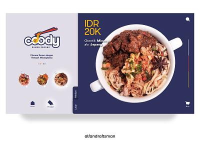 Coody Ramen Padang UI app branding design logo ui vector web