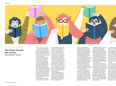 Moving the Bookshop one book at a the time editorial illustration illustration magazine illustration tintapiatta