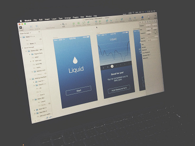 Liquid iPhone App Design Concept graphs helvetica iphone sketch startup water yosemite
