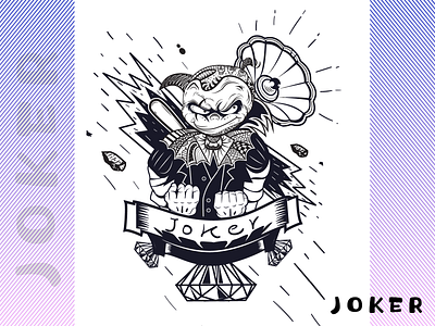 Joker icon illustration 插图