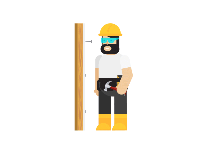 Builder Hammering - Southed On Tyne Council, UK 2d animation after effects animation animation after effects bowden media builder cartoon cartoon design charachter design character character animation gif gif animation graphic design hammer hammering motion graphic