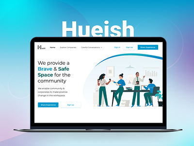 Website Design - Hueish graphic design modern design ui uidesign user experience ux web website website design