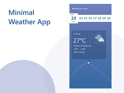 Minimal Weather Application Concept concept