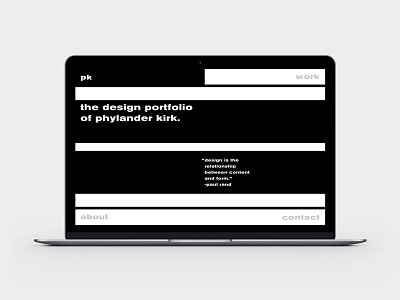 PK Portfolio Website design grid layout navajo portfolio web design