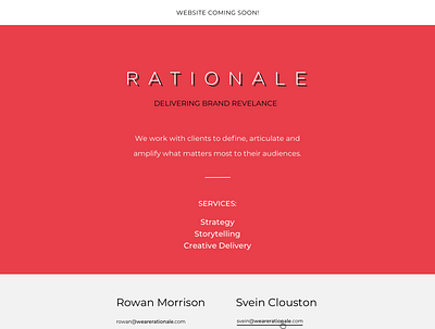 Coming soon - We are rationale bold bold colors coming soon coming soon page landing page landing page concept landing page design