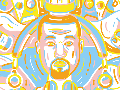 Kanye West adidas illustration kanyewest music