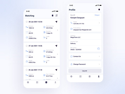 GetFlatbeds Logistic App android app appdesign design distance dribbble ios load logistics mobile road truck ui userinterface