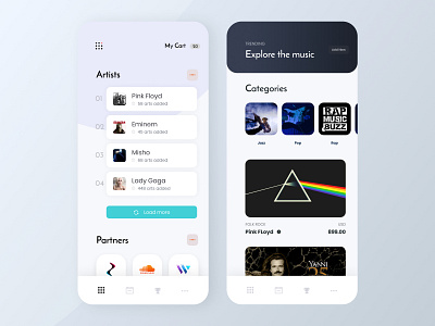 Music Player app behance design mobile mobile app mobile design music music player rock ui