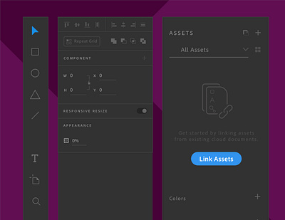 Adobe XD Darkmode Components adobe xd clean design dark mode dark ui darkmode flat design madewithadobexd madewithxd material design user interface