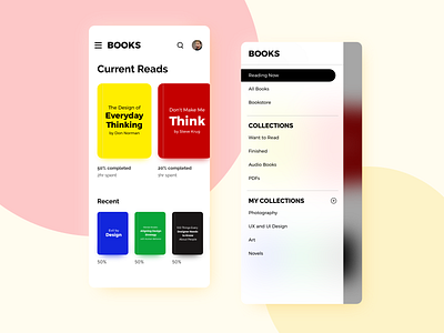 Books app concept for Android