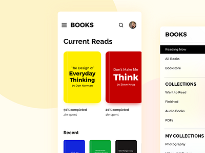 Books App concept Design - Android adobe xd clean design flat design mobile app design ui user experience user interface