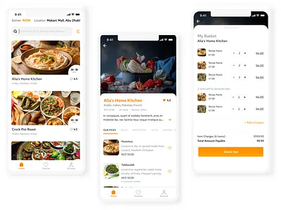 Culinaire Food Delivery App adobe xd clean design flat design madewithxd mobile app design user interface