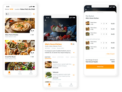 Culinaire Food Delivery App adobe xd clean design flat design madewithxd mobile app design user interface