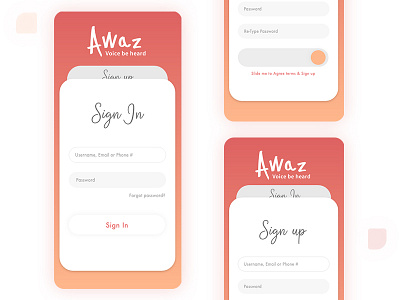 Sign In / Sign Up UI Concept design adobe xd trending design ui user experience user interface ux