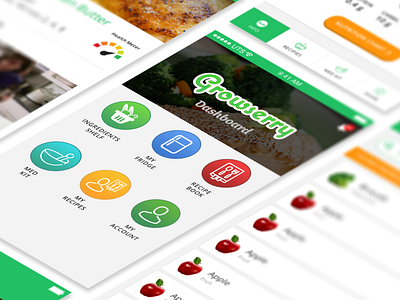 Growserry v0.1 Mobile App adobe xd clean design design flat design mobile app mobile app design ui user experience user interface