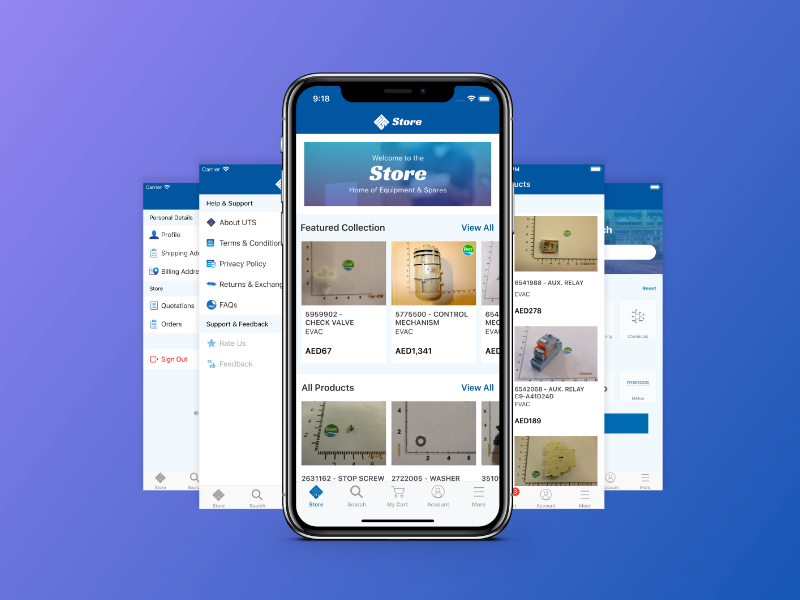 UTS store app design by Faizan Atiq on Dribbble